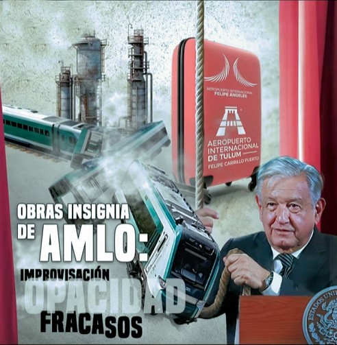 Obras insignia de AMLO: Improvisación, opacidad y fracasos. Fuente: elceo.com Obras insignia de AMLO: Improvisación, opacidad y fracasos. Fuente: elceo.com